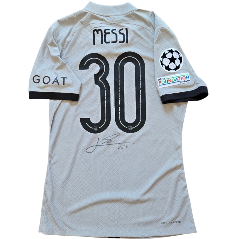 Messi's Paris Saint-Germain Signed Match-Issued Shirt, UCL 2022/23