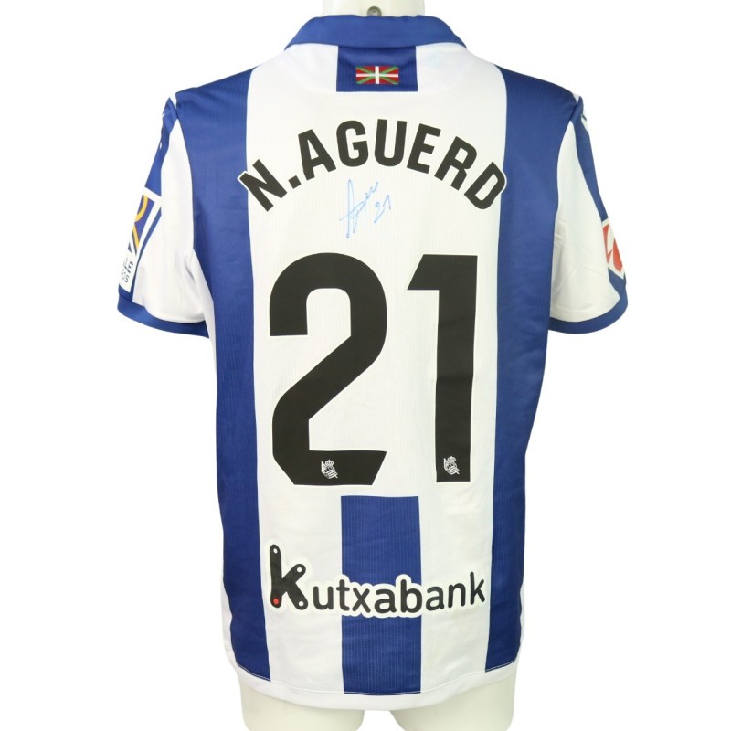 Aguerd's Signed Unwashed Shirt, Real Sociedad vs Atletico Madrid 2024