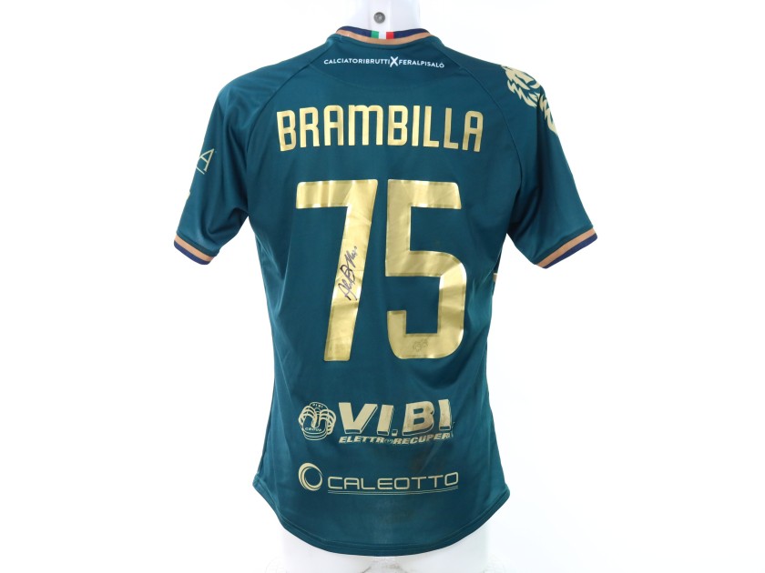 Brambilla's Feralpisalò vs Giana Erminio CALCIATORIBRUTTI Signed Unwashed Shirt, 2025