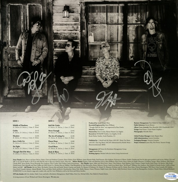 Stone Temple Pilots Signed Album Insert
