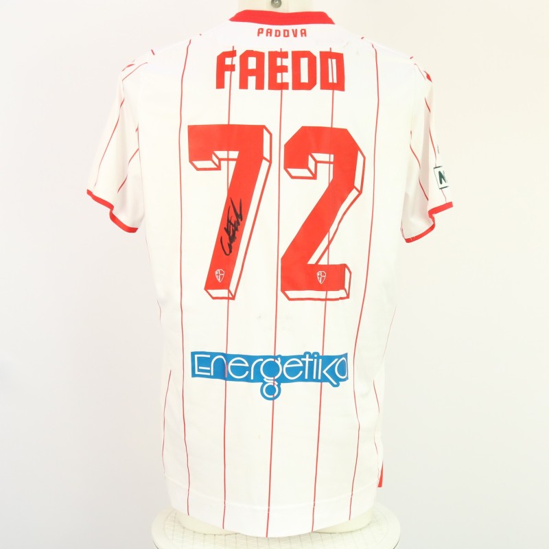 Faedo's Unwashed Signed Shirt, Padova vs Triestina 2024 