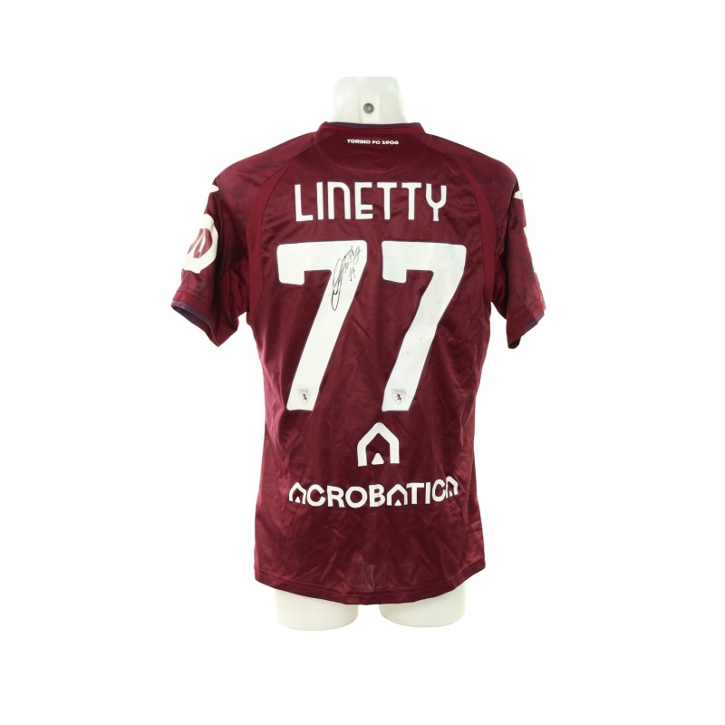 Maglia Linetty Unwashed Torino vs Bologna, 2024 - Autografata