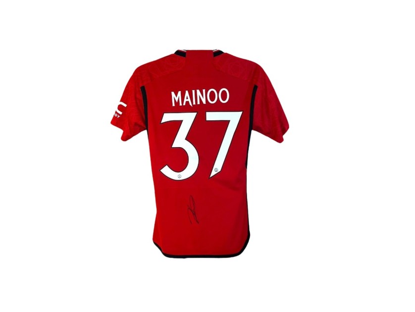 Maglia Replica firmata del Manchester United 2023/24 FA Cup di Kobbie Mainoo