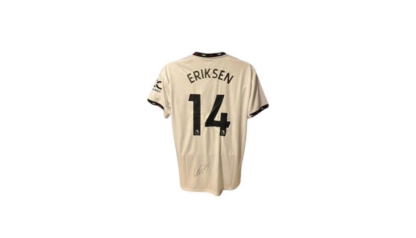 Adidas Manchester United Cup Away Shirt 2022-23 with Eriksen 14 Printing