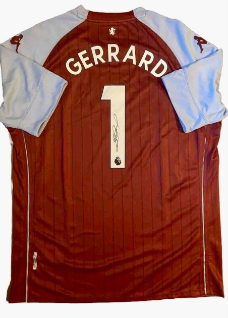 Steven Gerrard's Aston Villa Signed Shirt