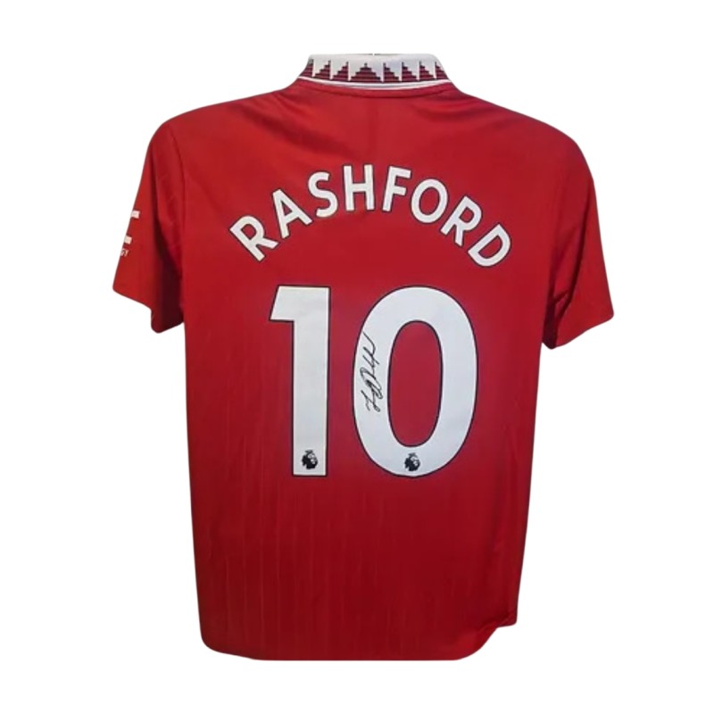 Maglia ufficiale Marcus Rashford Manchester United, 2022/23 - Autografata