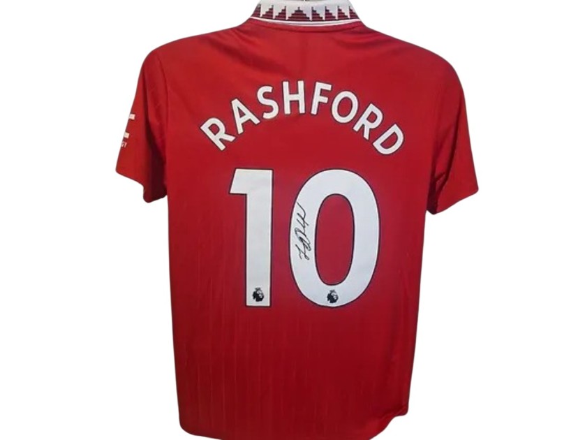 Maglia ufficiale Marcus Rashford Manchester United, 2022/23 - Autografata