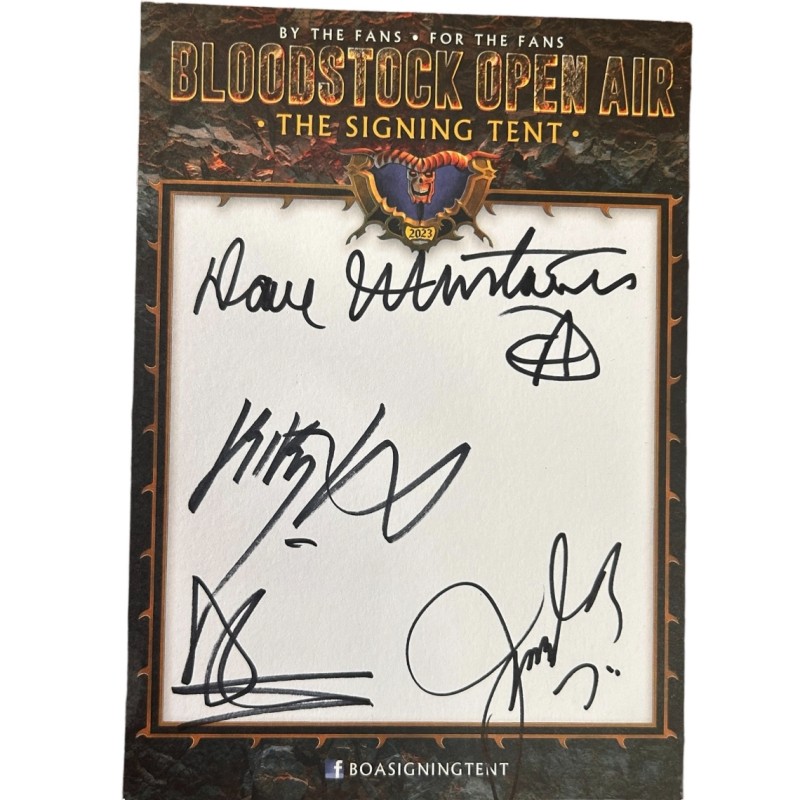 Megadeth Signed Card