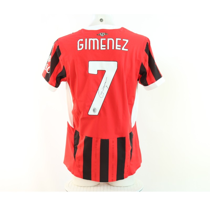 Gimenez's Official Milan Signed Shirt, 2024/25 