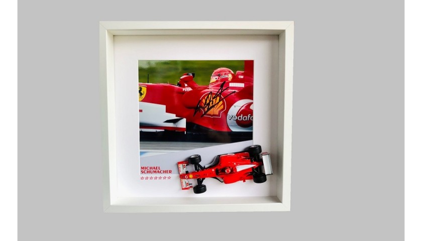 Michael Schumacher Signed Photograph and Model