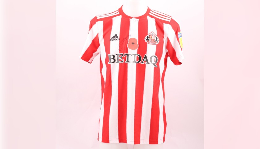Kimpioka's Sunderland AFC Worn and Signed Poppy Shirt