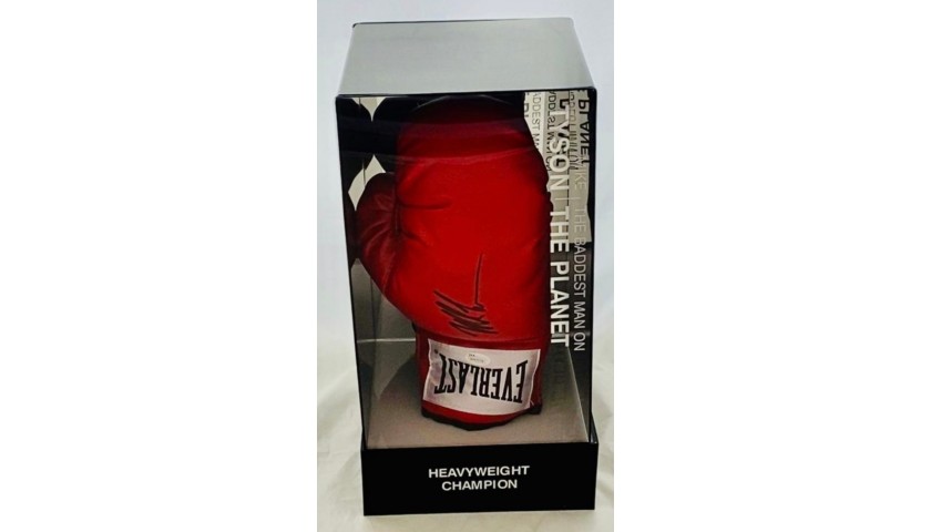 Mike Tyson Signed Red Boxing Glove with Light Up Display