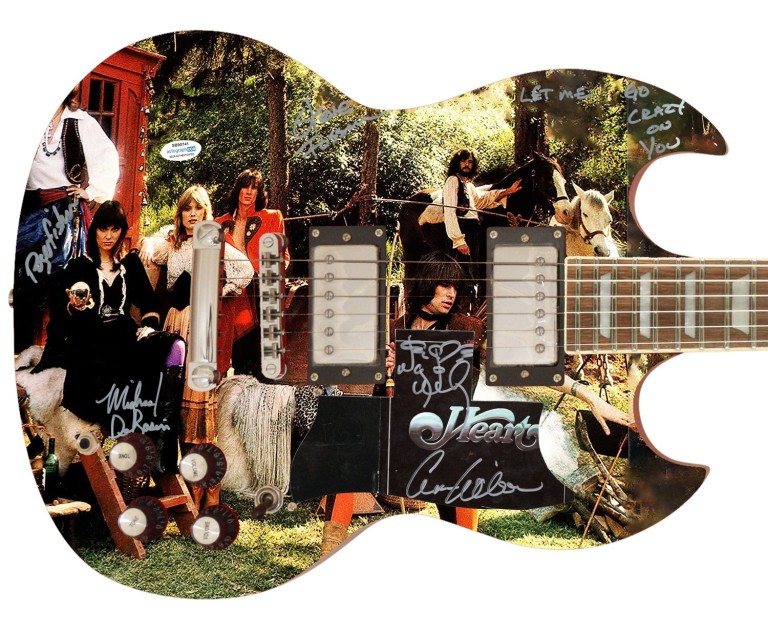 Heart Signed Custom Graphics Guitar