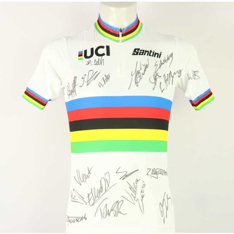 World Cycling Championships Australia 2022 rainbow jersey - signed by riders