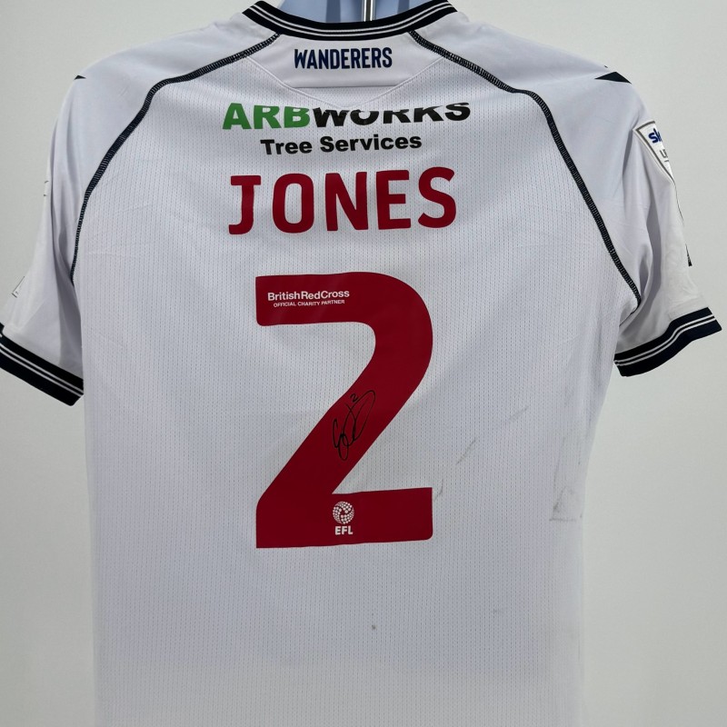 Maglia firmata del Bolton Wanderers di Jones indossata durante la partita