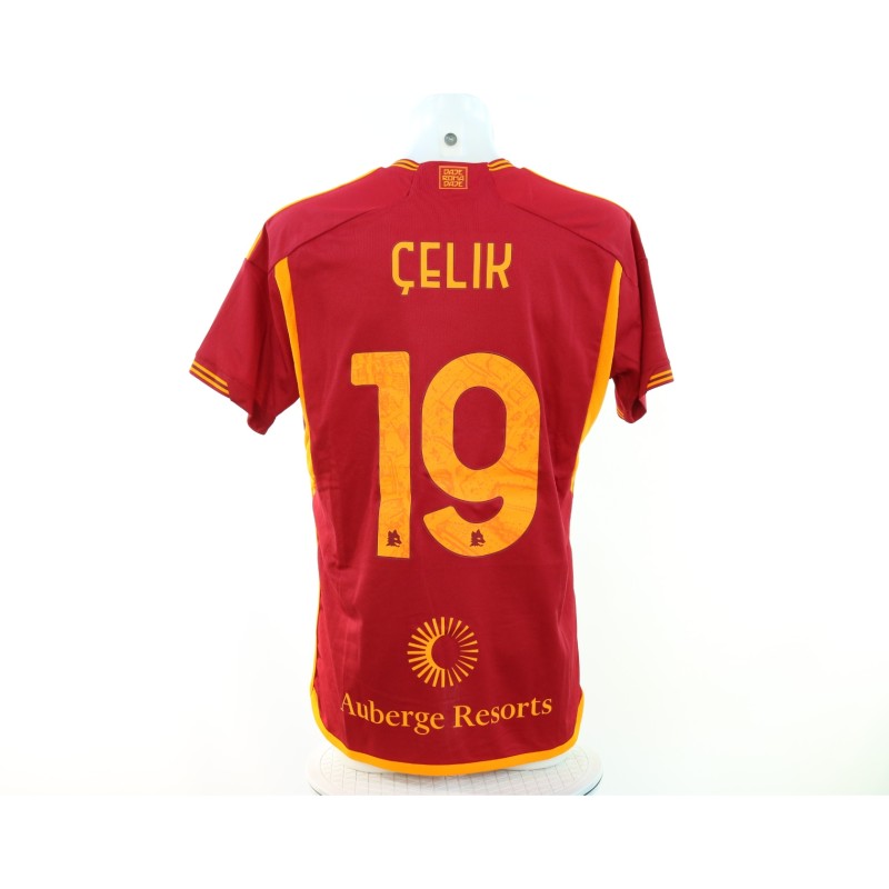 Celik's Roma vs Empoli Issued SPQR Shirt, 2023