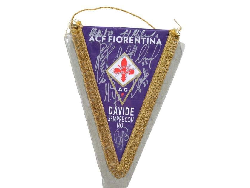 Davide Astori's Fiorentina Commemorative Pennant - Signed by the Players