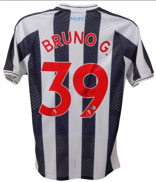 Bruno Guimarães Signed Newcastle Home Shirt, 2022-23