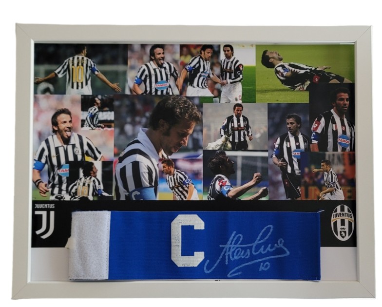 Framed Captain's Armband - Signed by Alessandro Del Piero