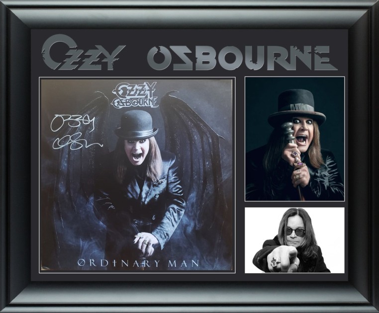 Ozzy Osbourne Signed Ordinary Man Display