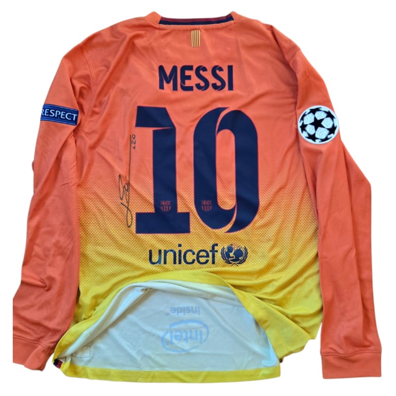 Messi's Barcelona Signed Match-Issued Shirt, UCL 2012/13