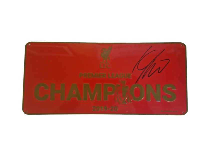 Jurgen Klopp's Liverpool Signed Champions Road Sign