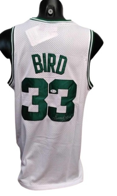 Canotta replica Larry Bird Boston Celtics - Autografata