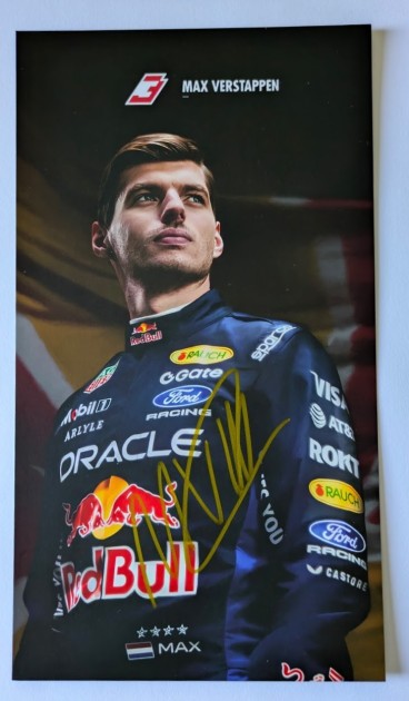 Max Verstappen's Red Bull Racing Signed Official Driver Card, 2026