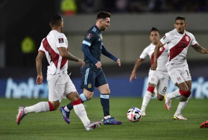 Messi's Signed Match Shirt, Argentina vs Peru 2021 - CharityStars