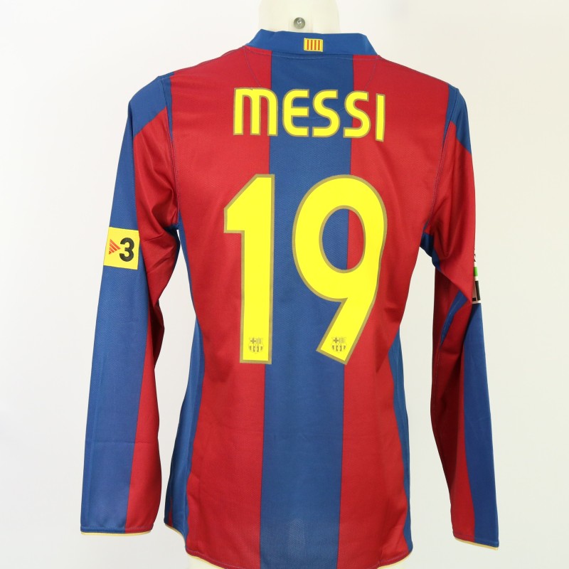 Lionel Messi's FC Barcelona 2008 Match-Issued Shirt, vs Valencia 