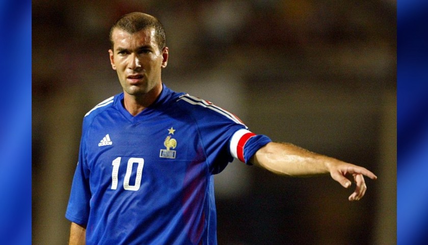 Official France Match Shirt, 2002 - Signed by Zinedine Zidane