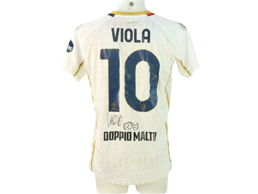 Maglia Viola Unwashed, Lecce vs Cagliari 2024 - Autografata