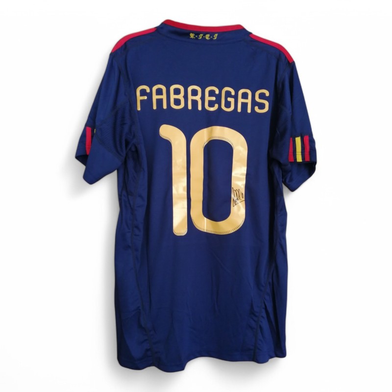 Replica della maglia firmata di Cesc Fabregas per la finale dei Mondiali di calcio 2012