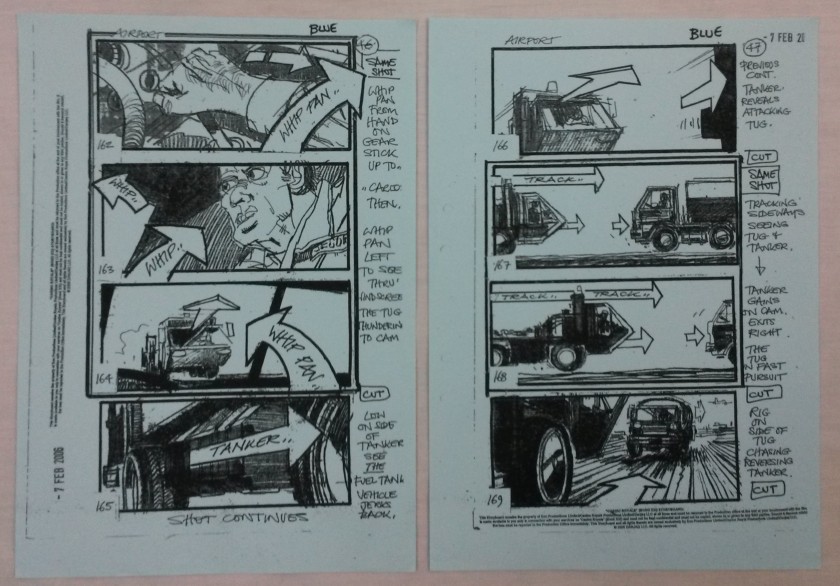 Set of Two Production Used Storyboards from James Bond: Casino Royale (2006)