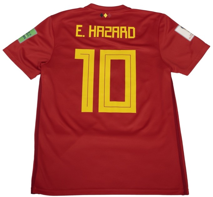 Hazard's Match-Issued Shirt, Belgium vs Japan WC 2018