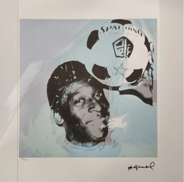 "Pelé" Lithograph Signed by Andy Warhol