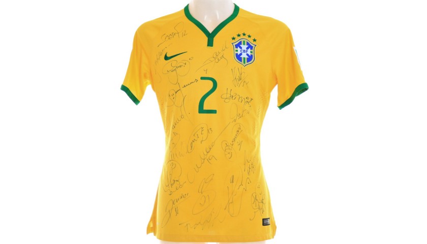 David Luiz Brazil Nike Name & Number T-Shirt - Gold