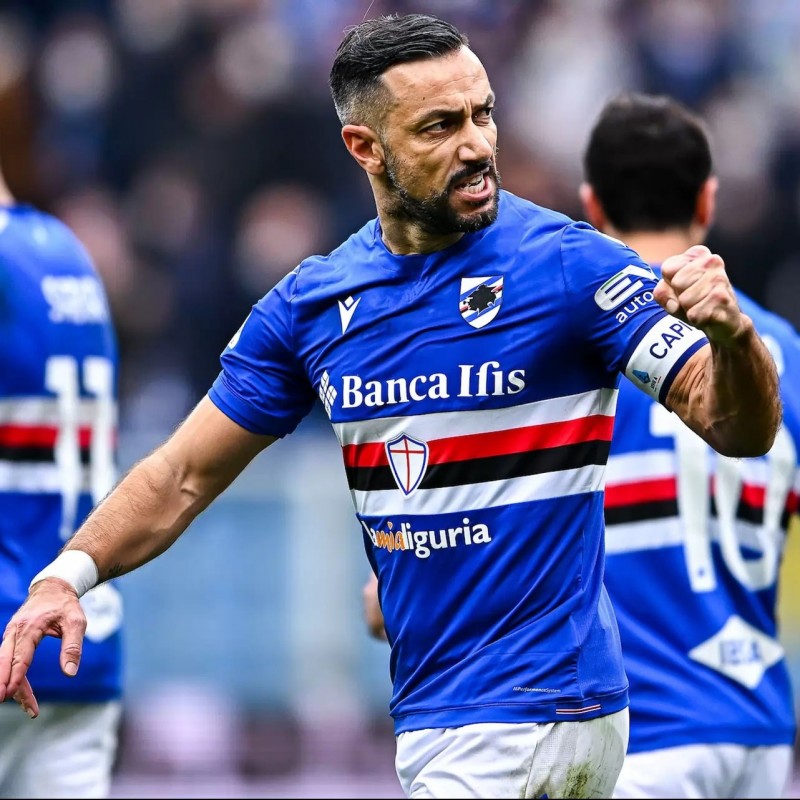 Quagliarella Official Sampdoria Signed Shirt, 2021/22 