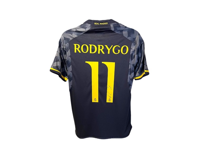 Rodrygo's Real Madrid 2023/24 Signed Replica Away Shirt