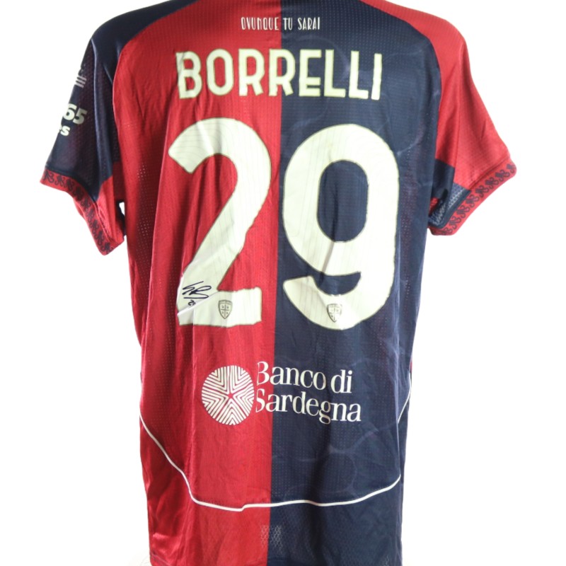 Borrelli's Signed Unwashed Shirt, Cagliari vs Cremonese 2026