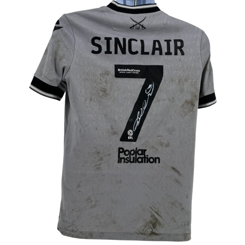 Maglia firmata del Bristol Rovers EFL Sky Bet League One di Sinclair indossata durante la partita