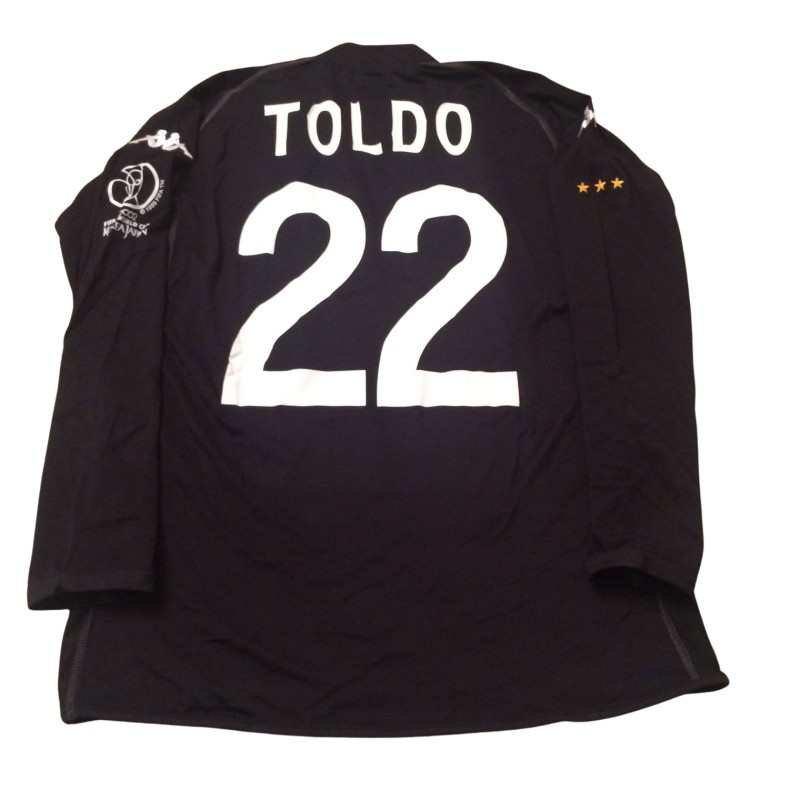 Toldo's Italy Match-Issued Shirt, WC 2002