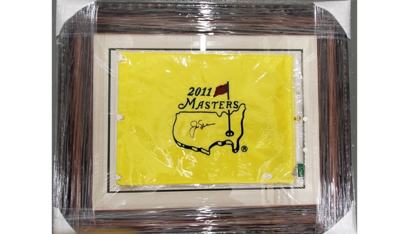 Jack Nicklaus Hand Signed Framed Masters Pin Flag
