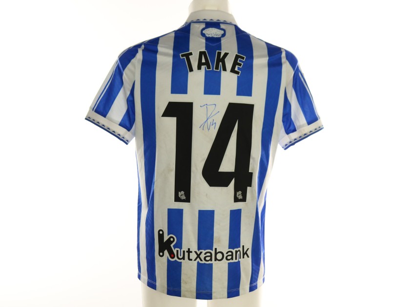 Take's Signed Unwashed Shirt, Real Sociedad vs Deportivo Alavés 2026