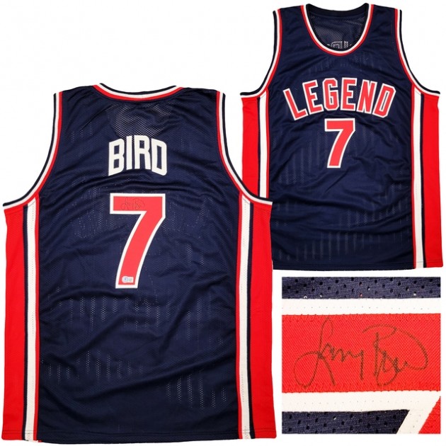 Larry Bird Signed Team USA Jersey 