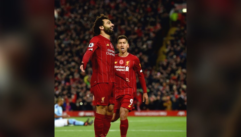 Salah's Poppy Match Shirt, Liverpool-Man City 2019