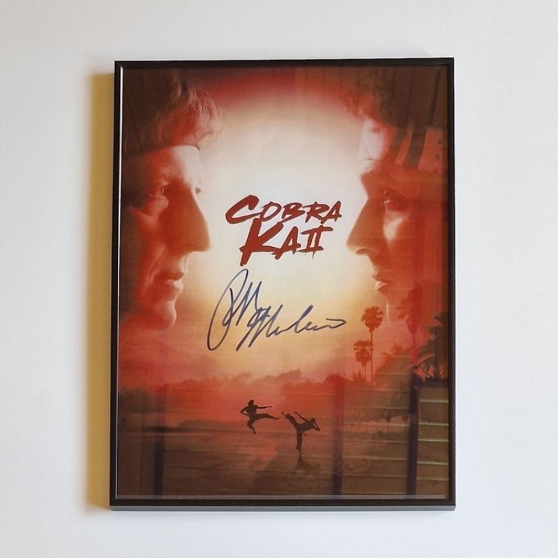 Ralph Macchio Signed and Framed Cobra Kai Poster