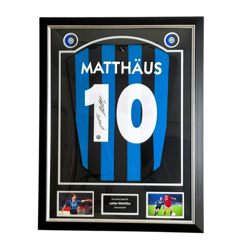 Lothar Matthäus' Inter Milan 1990 Signed and Framed Shirt