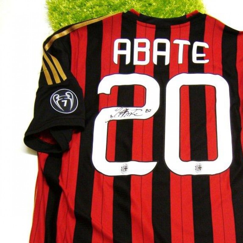 Milan fanshop shirt, Abate, Serie A 2013/2014 - signed