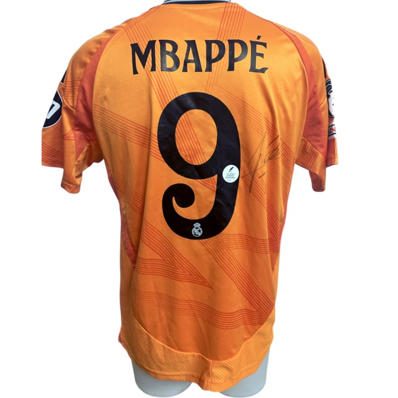 Mbappe's Real Madrid Signed Replica Shirt, UCL 2024/25